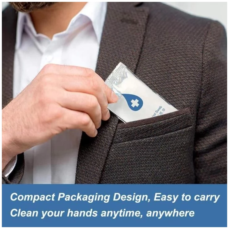 FREE Antibacterial Wipes 75% Alcohol Hand Sanitiser Swab Individual