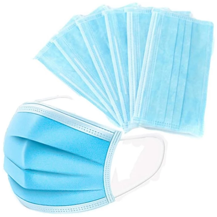 FREE Medical Disposable Mask 3-Layes Blue with Earloops 10pcs Kit