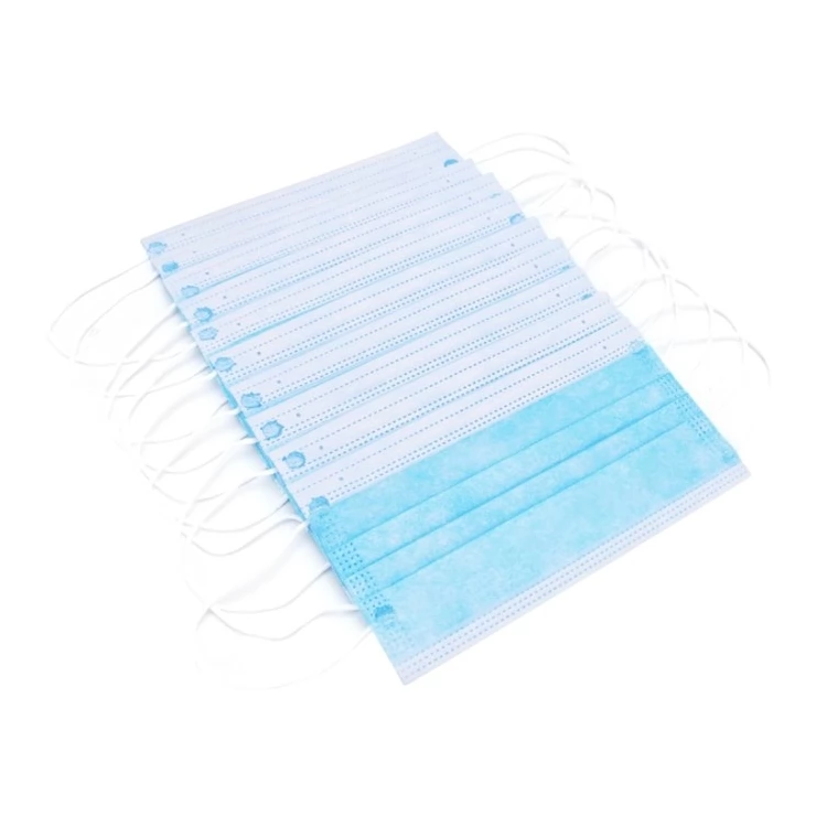 FREE Medical Disposable Mask 3-Layes Blue with Earloops 10pcs Kit