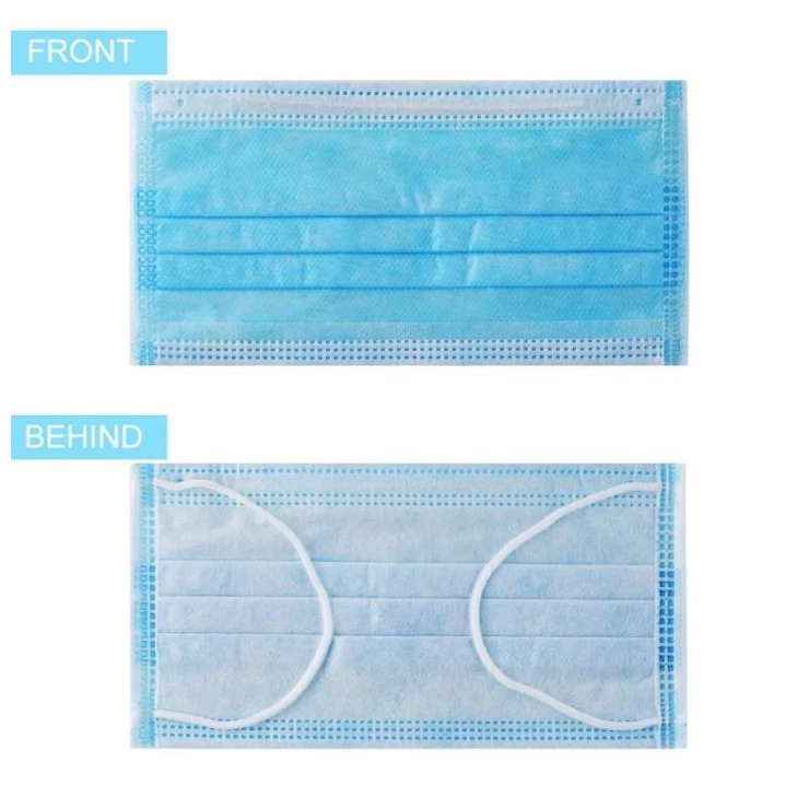 FREE Medical Disposable Mask 3-Layes Blue with Earloops 10pcs Kit