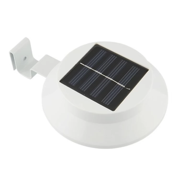 Outdoor 3 LED solar light for garden fence