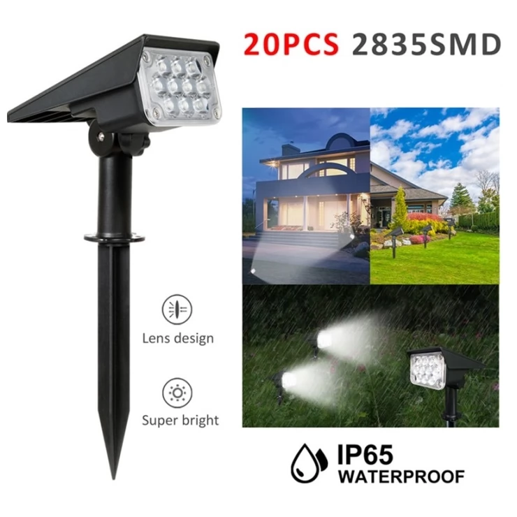 Bright 20 LED Solar Path Spot Light for Garden Landscape Decoration