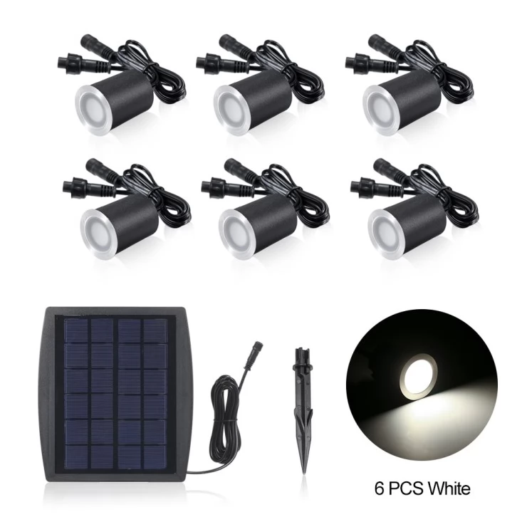 Stainless Steel In-Ground Buried Solar Deck Lights Outdoor Kit