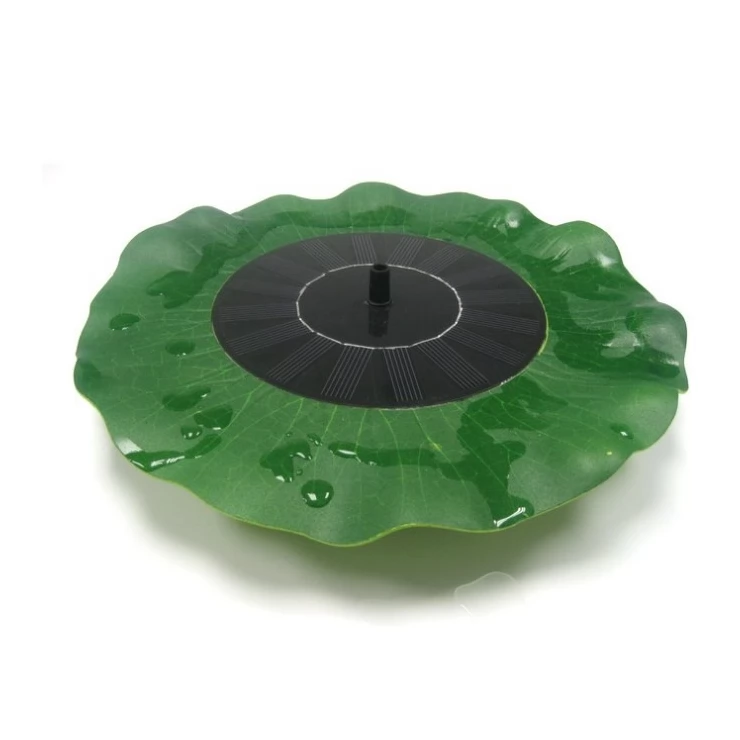 Floating Lotus Leaf Solar Water Pump Fountain Garden Pond Decoration