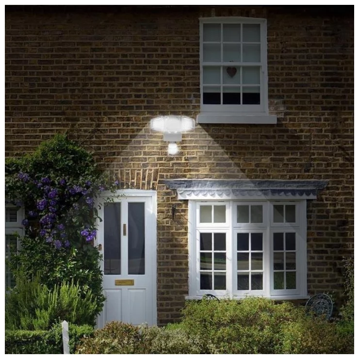 Three Head Super Bright 178 LED Solar Security Wall Light with PIR Motion Sensor