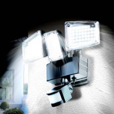 Three Head Super Bright 178 LED Solar Security Wall Light with PIR Motion Sensor