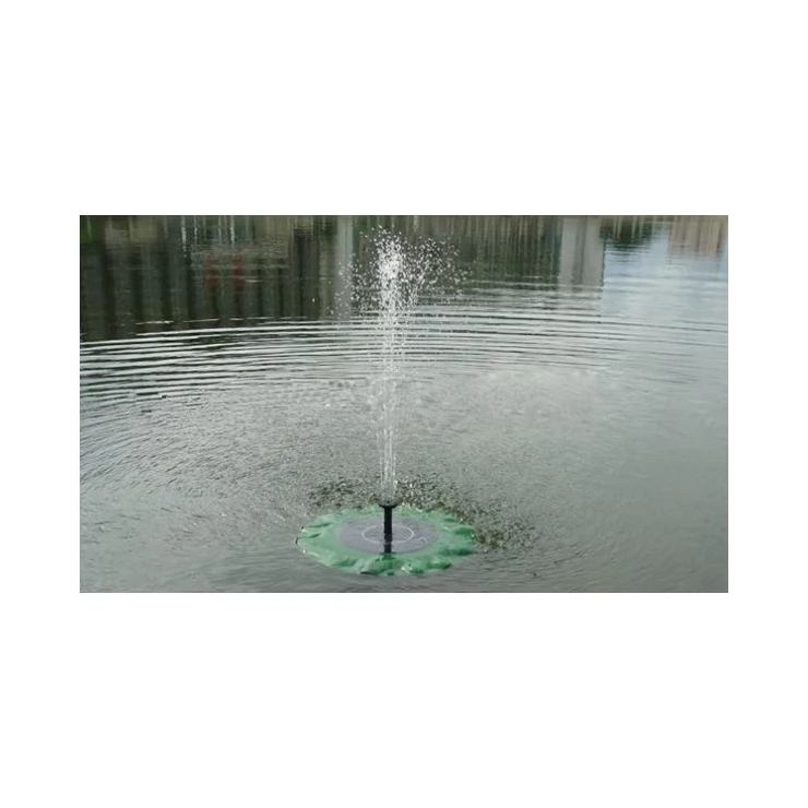 Floating Lotus Leaf Solar Water Pump Fountain Garden Pond Decoration