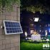 Solar Garden Ceiling Light 60 LED Three Adjustable Lamps With Remote