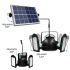 Solar Garden Ceiling Light 60 LED Three Adjustable Lamps With Remote