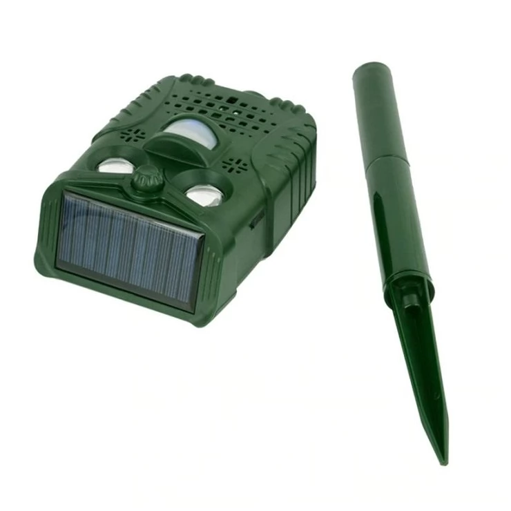 Universal Ultrasonic Solar Birds Animal Repeller PIR Sensor LED Light