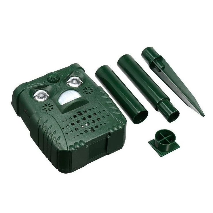 Universal Ultrasonic Solar Birds Animal Repeller PIR Sensor LED Light