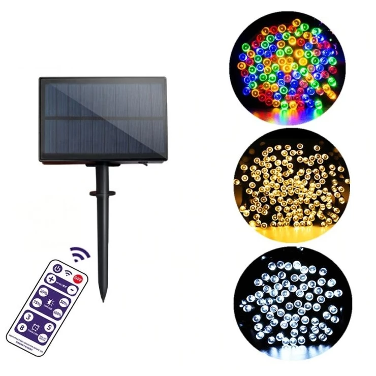 Outdoor Solar String Light Bright 100 200 300 LED Fairy Garden Garland