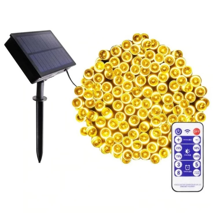 Outdoor Bright Solar Fairy Lights String 500 LED With Remote Control