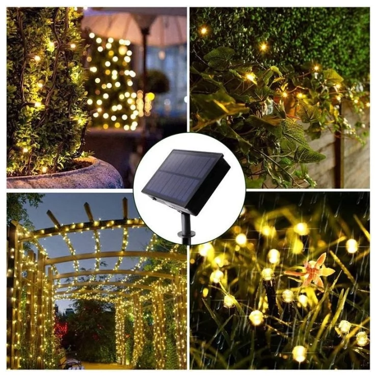 Outdoor Bright Solar Fairy Lights String 500 LED With Remote Control
