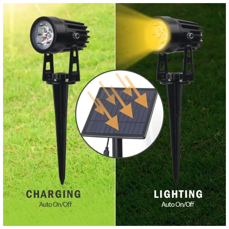Outdoor Solar Spot Light 4-in-1 LED Garden Lawn Landscape Decoration
