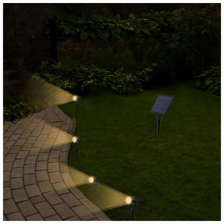 Outdoor Solar Spot Light 4-in-1 LED Garden Lawn Landscape Decoration