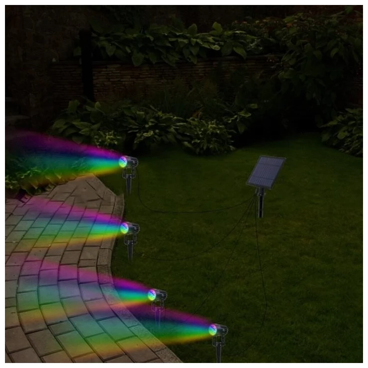 Outdoor Solar Spot Light 4-in-1 LED Garden Lawn Landscape Decoration