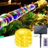 Bright Solar Fairy Lights Outdoor LED Tube String With Remote Control