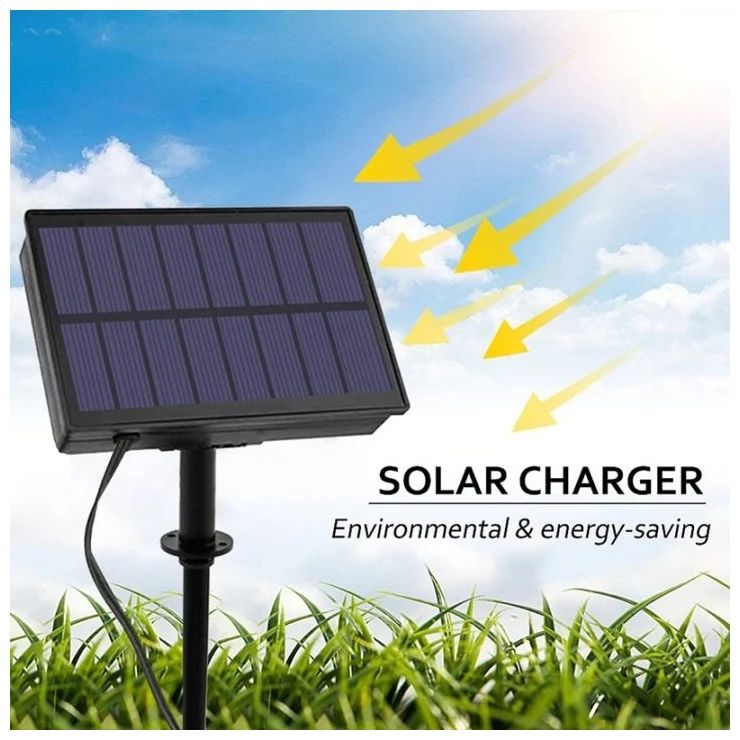 Bright Solar Fairy Lights Outdoor LED Tube String With Remote Control