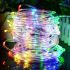 Bright Solar Fairy Lights Outdoor LED Tube String With Remote Control