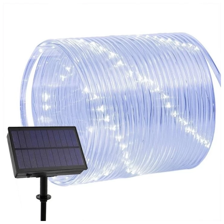 Bright Solar Fairy Lights Outdoor LED Tube String With Remote Control