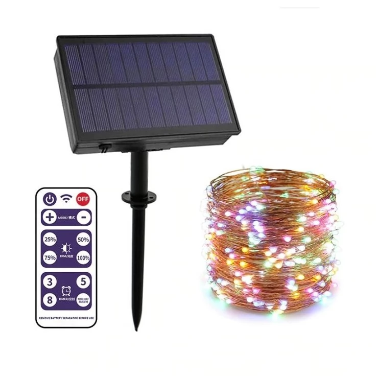 Copper Wire Solar Fairy Lights LED String Bright Christmas Decoration
