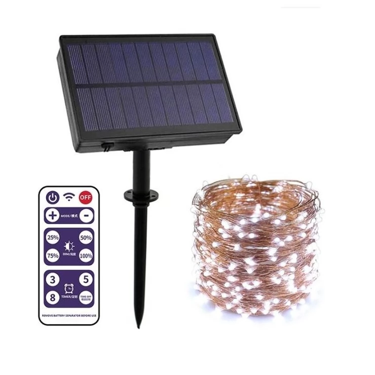 Copper Wire Solar Fairy Lights LED String Bright Christmas Decoration
