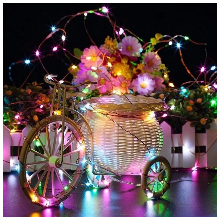 Copper Wire Solar Fairy Lights LED String Bright Christmas Decoration
