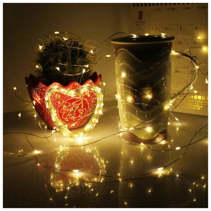 Copper Wire Solar Fairy Lights LED String Bright Christmas Decoration