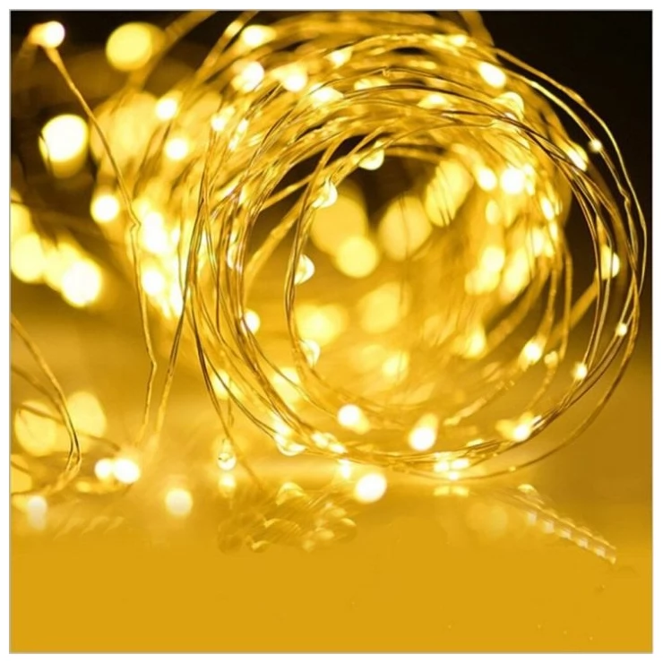 Copper Wire Solar Fairy Lights LED String Bright Christmas Decoration