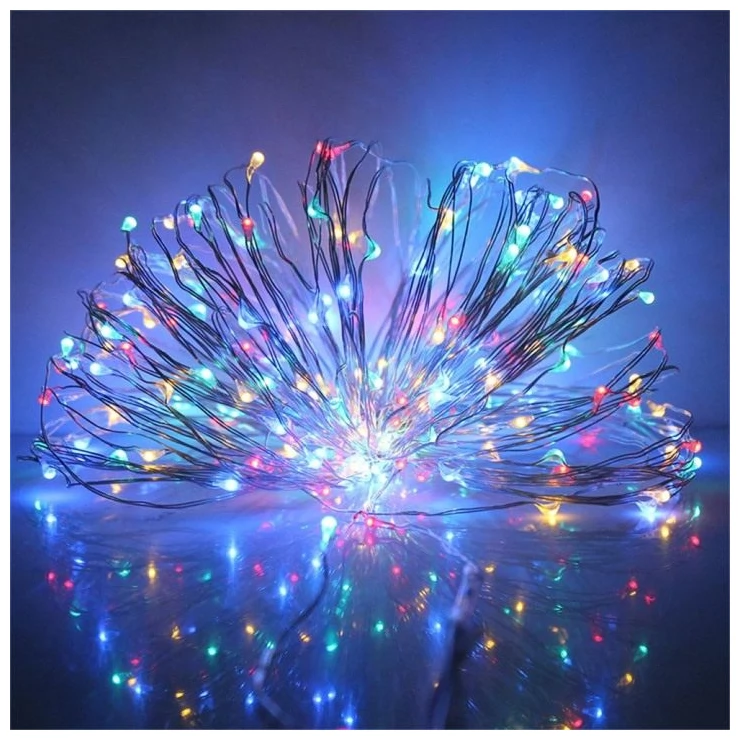 Copper Wire Solar Fairy Lights LED String Bright Christmas Decoration