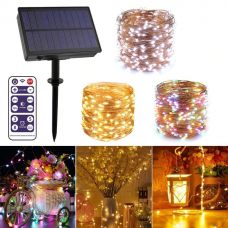 Copper Wire Solar Fairy Lights LED String Bright Christmas Decoration