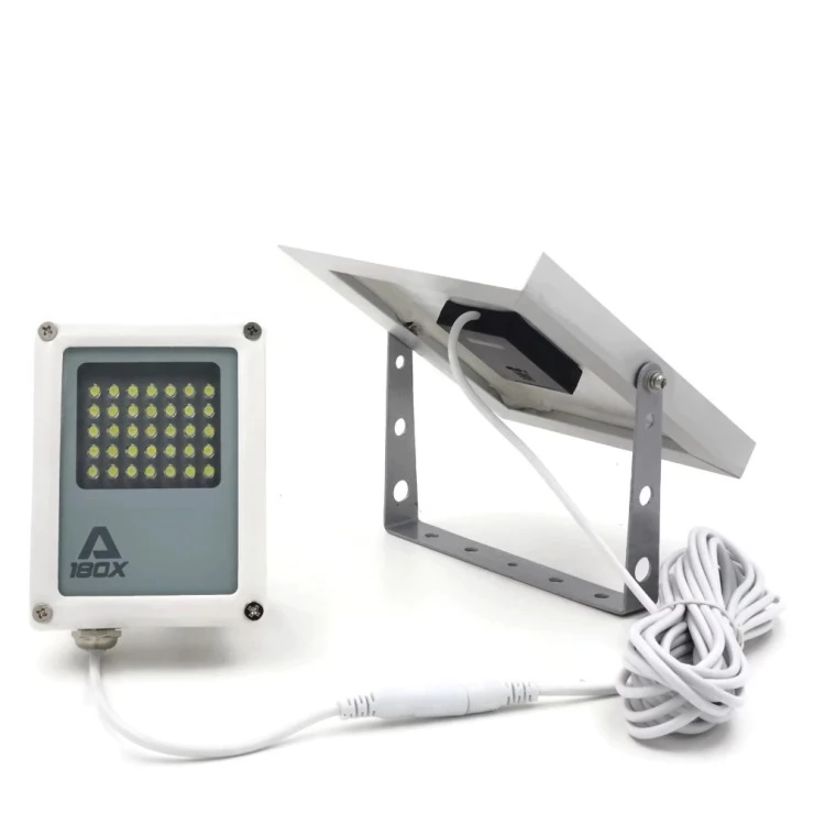 Compact Solar Flood Light 35 LED Durable Metal Security Garden Lamp