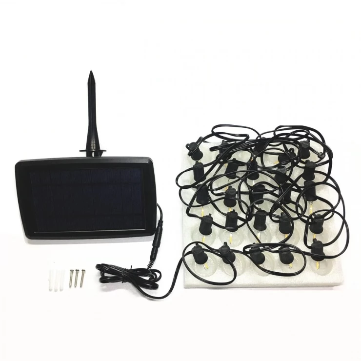 Outdoor Solar Fairy Lights Bright Classic LED Bulbs String Garland