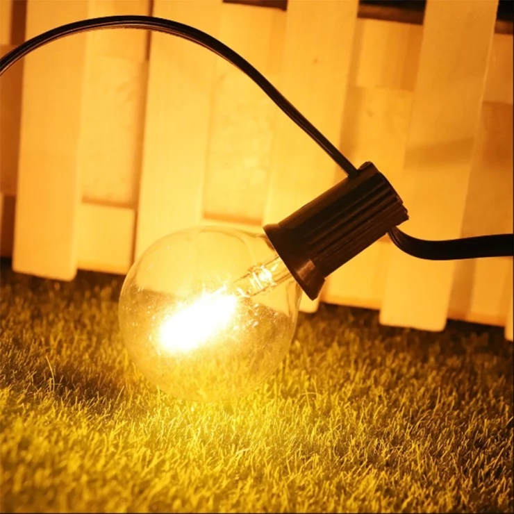 Outdoor Solar Fairy Lights Bright Classic LED Bulbs String Garland