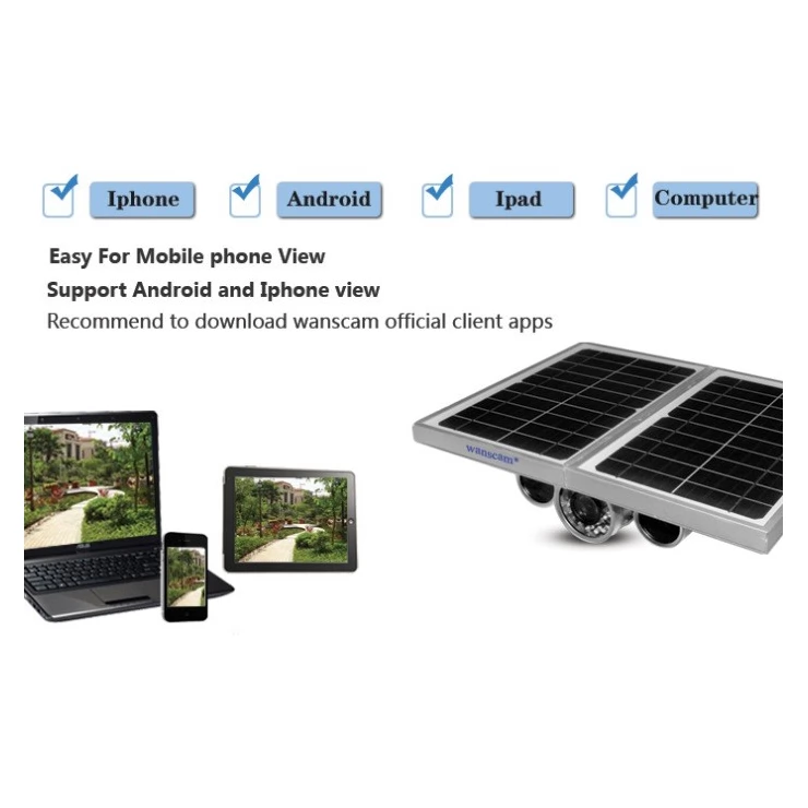 Solar Power Security IP P2P WiFi Camera
