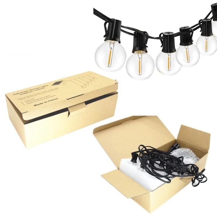 Outdoor Solar Fairy Lights Bright Classic LED Bulbs String Garland