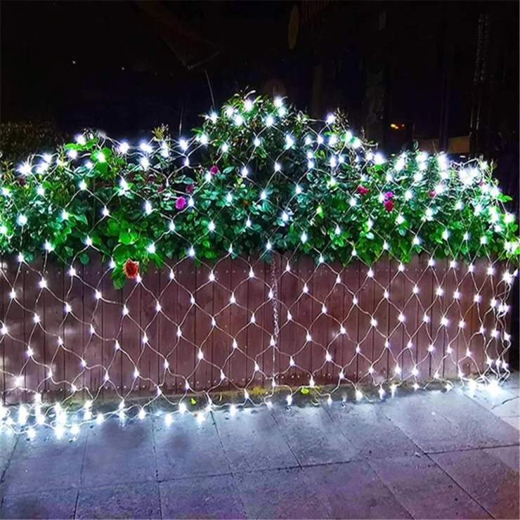 Bright Solar Christmas Lights Tree Net LED Decoration Garden Garland