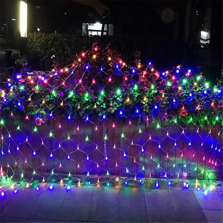 Bright Solar Christmas Lights Tree Net LED Decoration Garden Garland