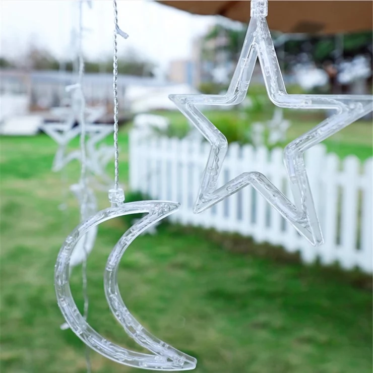 Solar Christmas String Lights LED Stars Outdoor Garland Decoration