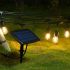 Vintage Outdoor Solar Fairy String Lights LED Glass Bulbs Decoration