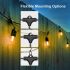 Vintage Outdoor Solar Fairy String Lights LED Glass Bulbs Decoration