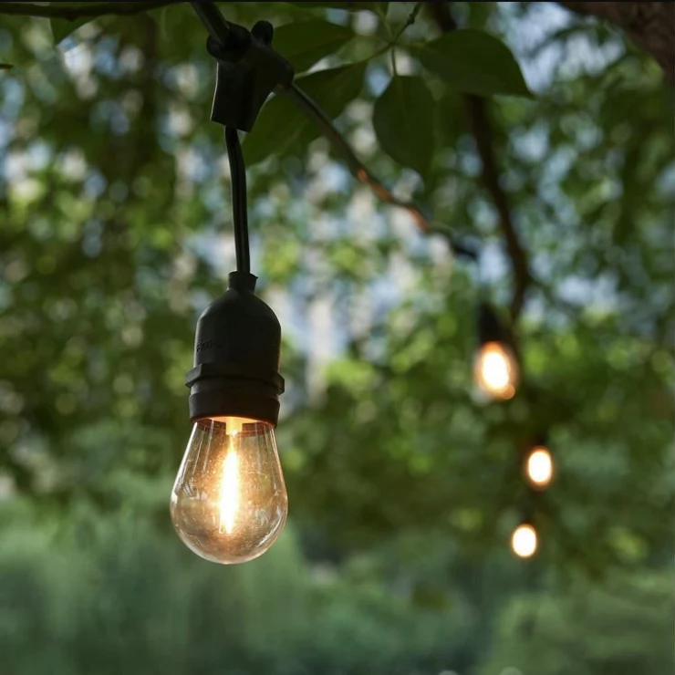 Vintage Outdoor Solar Fairy String Lights LED Glass Bulbs Decoration
