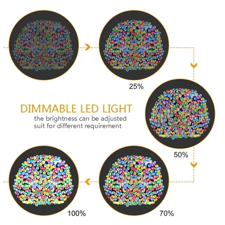 Bright Solar Christmas Lights Tree Net LED Decoration Garden Garland