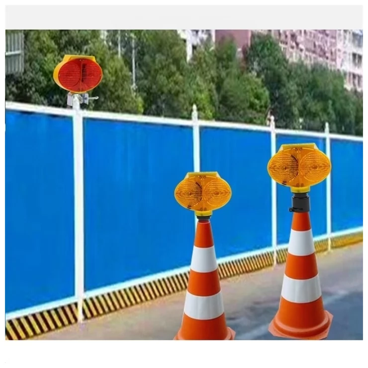 Owl Eye Solar Warning Traffic Light LED Road Construction Safety Lamp