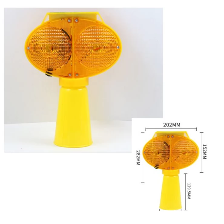 Owl Eye Solar Warning Traffic Light LED Road Construction Safety Lamp
