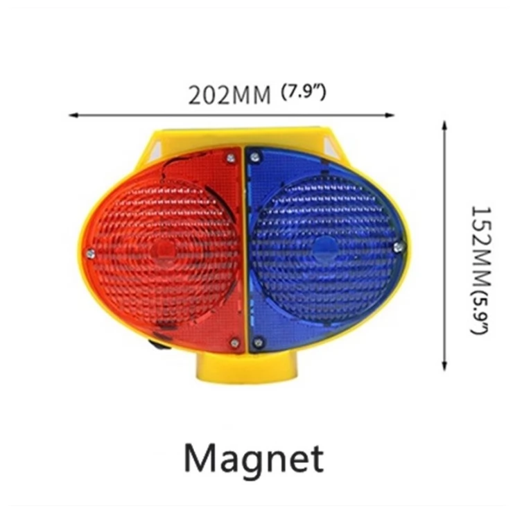 Owl Eye Solar Warning Traffic Light LED Road Construction Safety Lamp