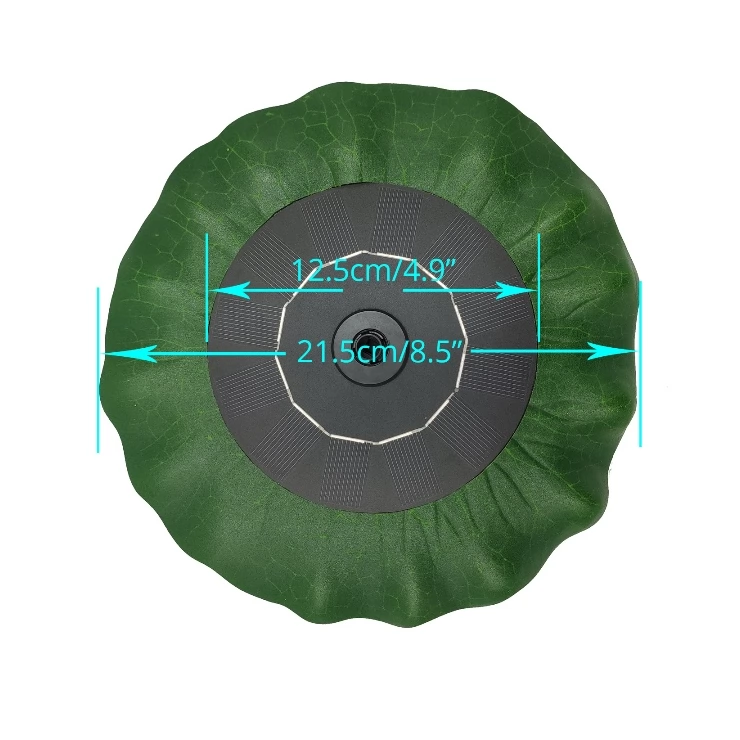 Floating Lotus Leaf Solar Water Pump Fountain Garden Pond Decoration