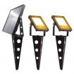 Durable Solar Garden Landscape Spotlight Bright 6 LED Twin Head IP65
