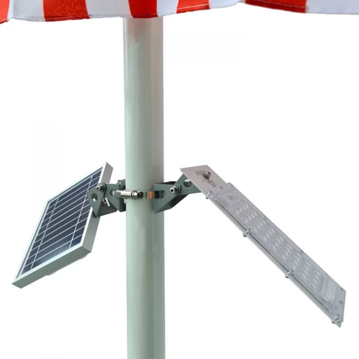 Ultra-Bright 36 LED Solar Flagpole Flood Light Outdoor Pole Setup Kit